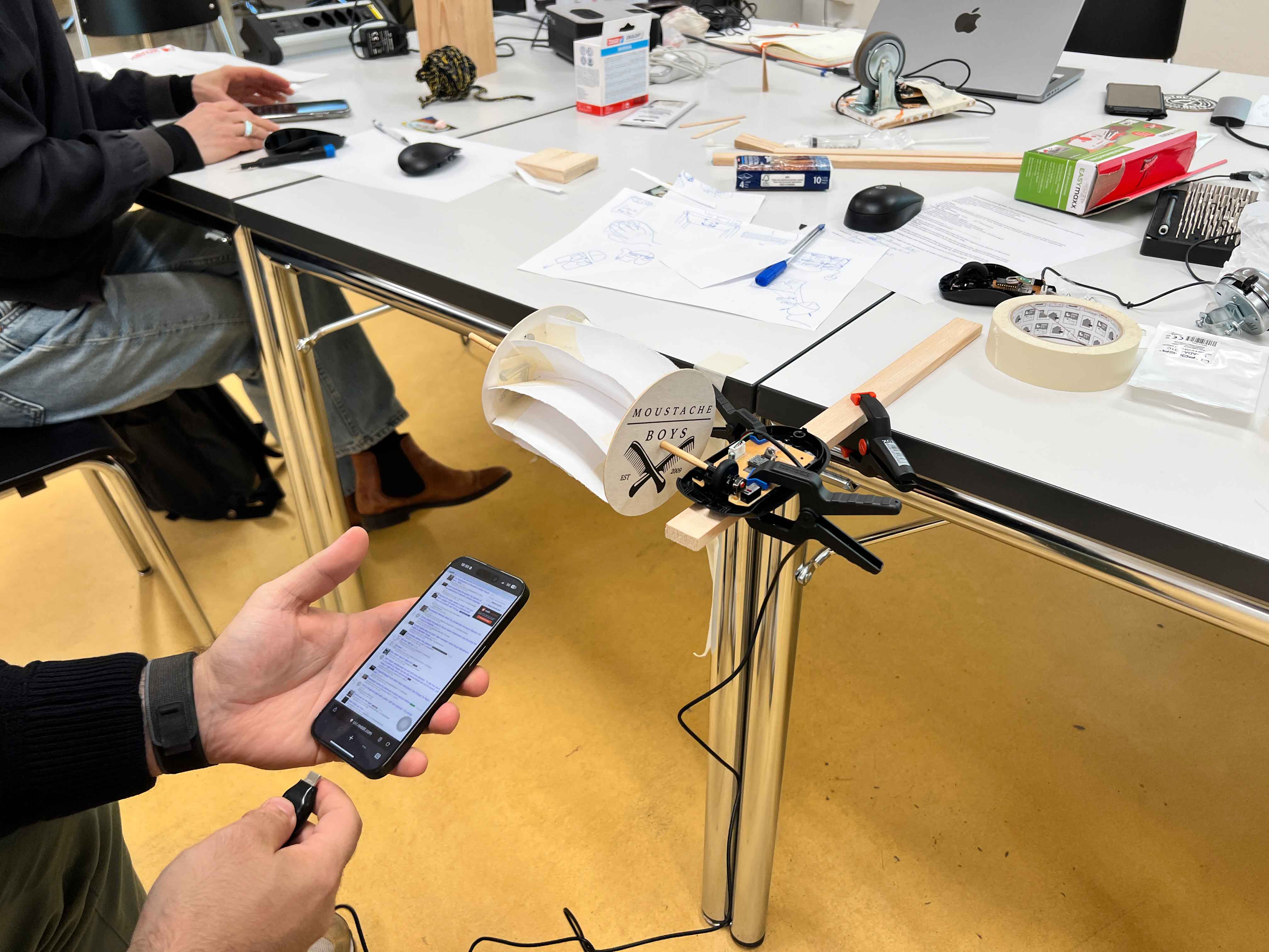 Workshop prototype in use